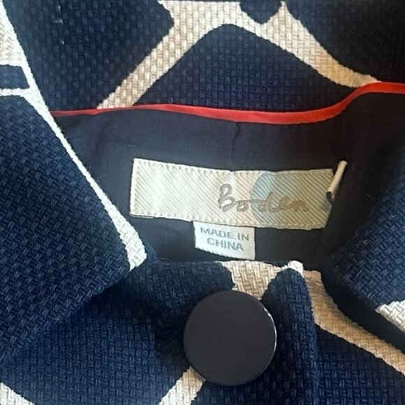 Boden Navy and White Geometric Blazer - Picture 10 of 11
